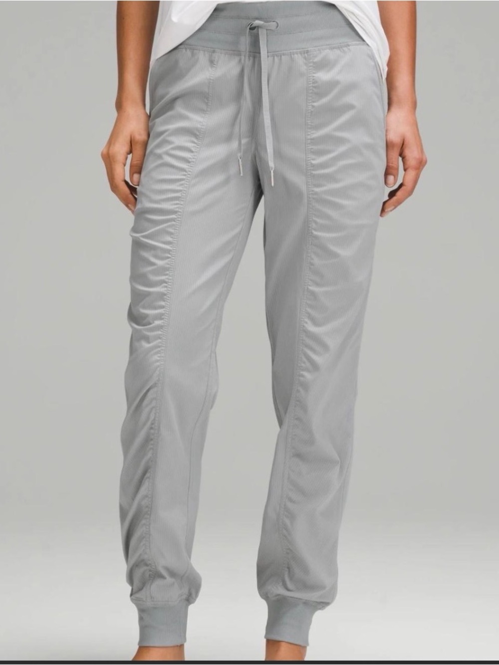 lululemon athletica Light Gray Drawstring Track Joggers